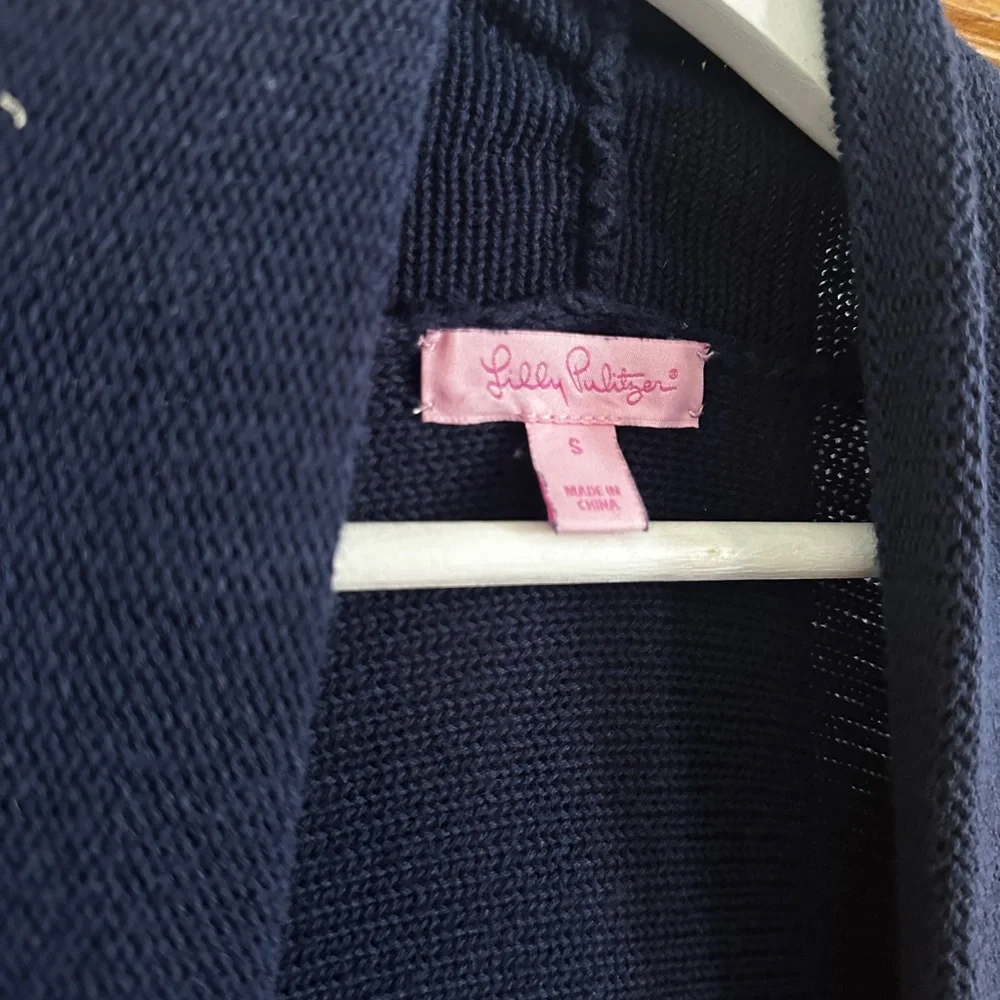 Lilly Pulitzer Navy Blue Cardigan - Picture 3 of 4